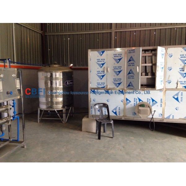 Edible Clean / Crystal Ice Cube Machine With Water Filter Ice Bin Easy Operate