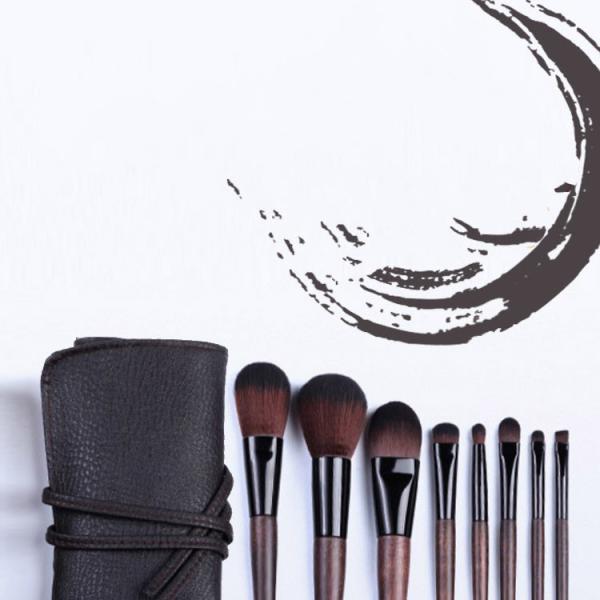 Chinese Buddhist Style Goat Hair Eyeshadow Brush , Face Brush Set 15X23X3cm