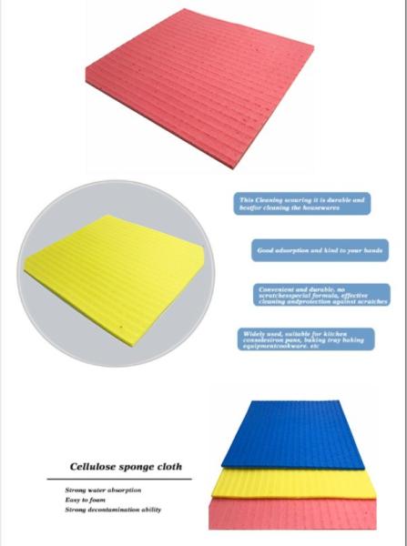 Tissu d'éponge en cellulose personnalisable séchage rapide utilisation à usage multiple durable