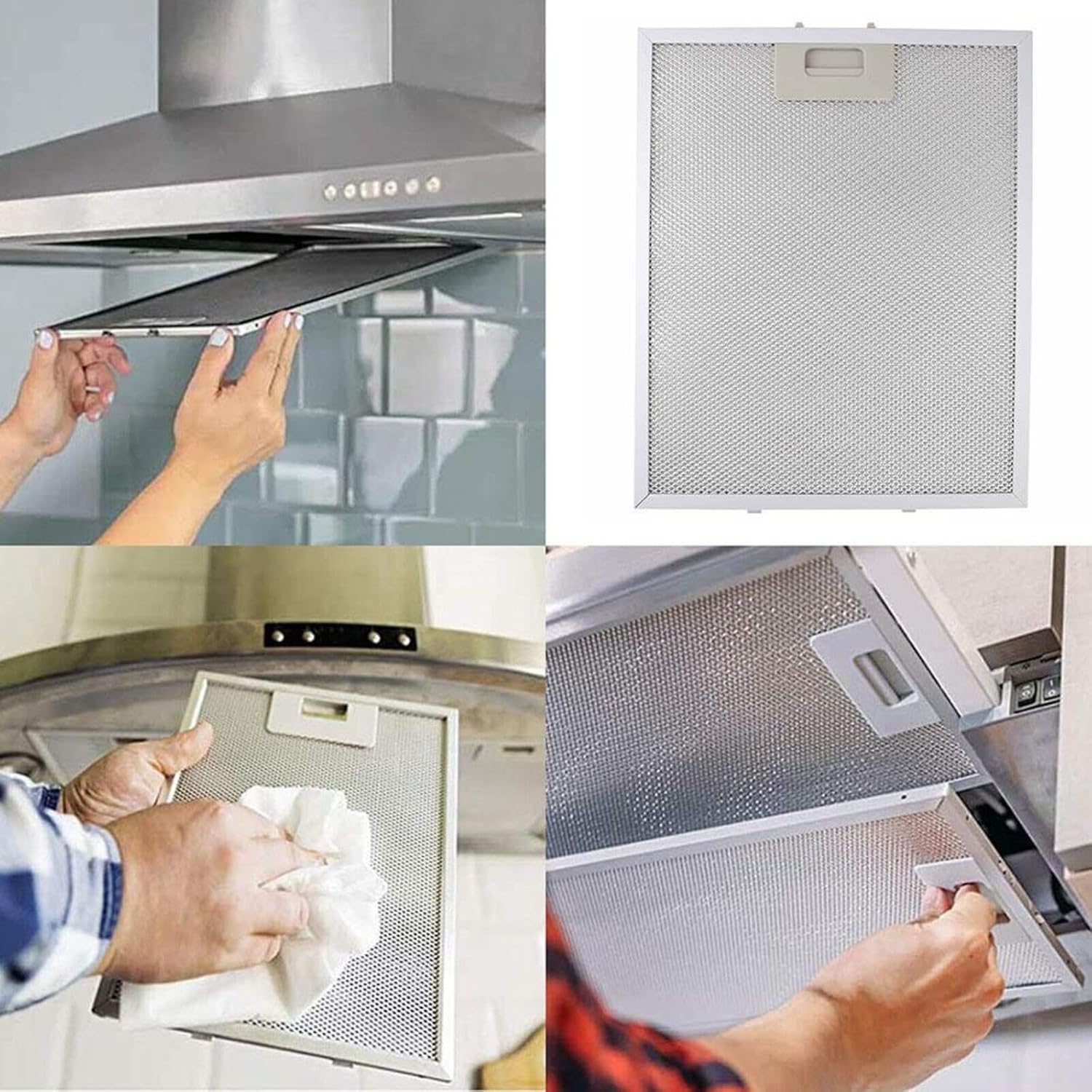 European Style Customized Aluminum Mesh Range Hood Filter for Easy Cleaning and High Temperature Resistance