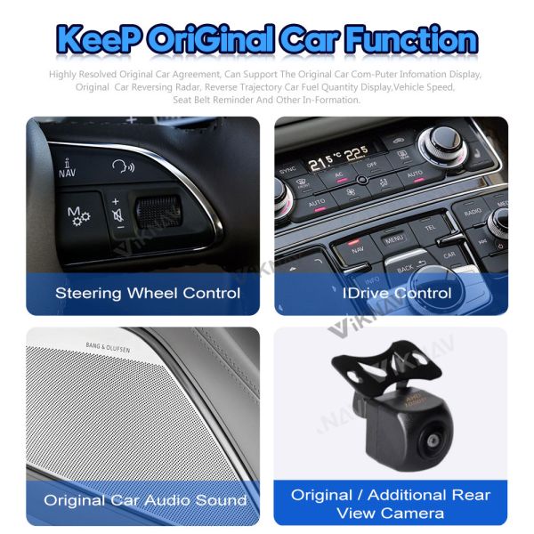 Стерео автомобиля андроида 1920*720 автоматический 12,3 дюйма для Audi A8 D4 2011-2017