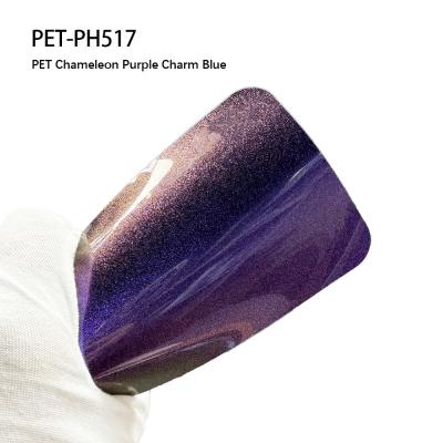 PET-PH517 Chameleon violet charme bleu film de changement de couleur de voiture 1,52 X 18m/rôle