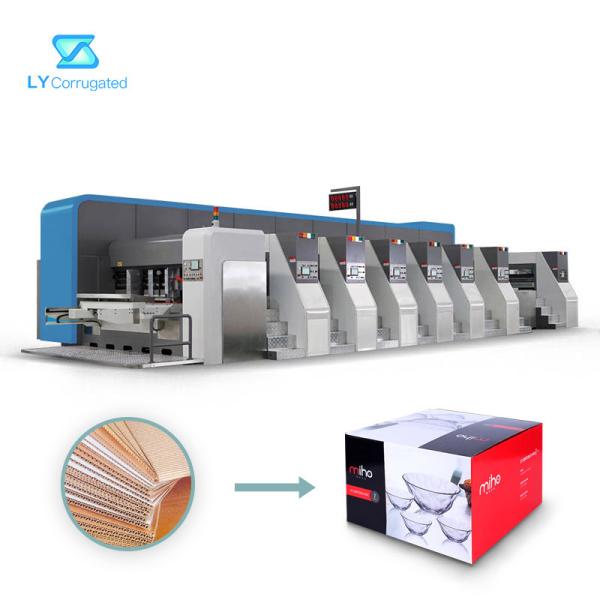 6 Colour Flexo Printing Machine , 1100×2750 Carton Printing Slotting Machine