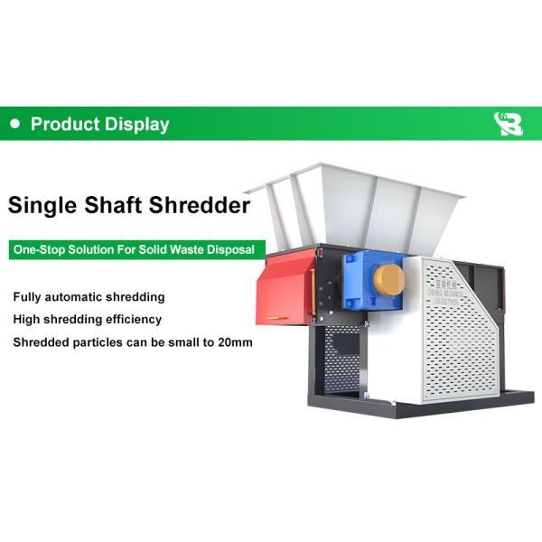 High Torque Single Shaft Shredder Machine for Plastic Pallet Crates ABS PS PVC