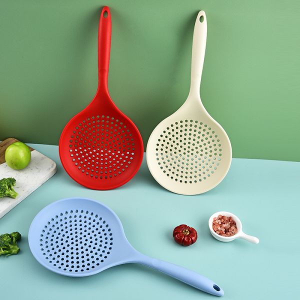 Силиконовый стейк, лопатка, коландер, слотная пастовая ложка, термостойкая, 600 ° F, слотная ложка, ложка для кухонного инструмента