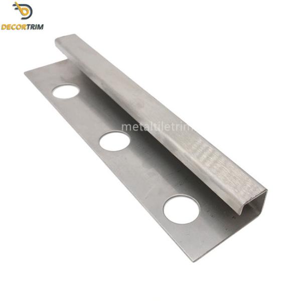Brushed Chrome Tile Trim External Flat Tile Trim 3000mm For Outside Corners