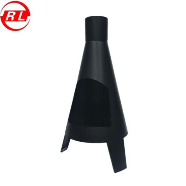 Fogão de queimadura preto da madeira de círculo do aço carbono exterior 1.5mm