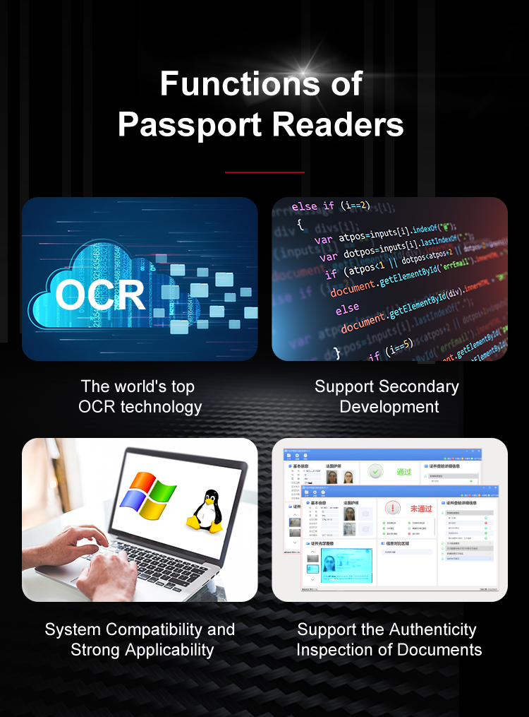 1 Вторая скорость обработки OCR Чип-чип-читер для ID-карты для быстрого сканирования Сканер паспорта