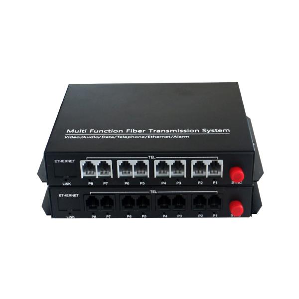 E-link huit canaux POTS Convertisseur de fibre