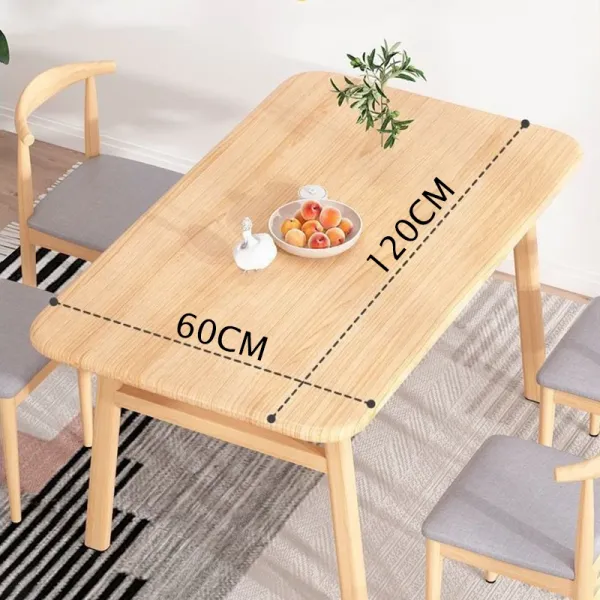 Kitchen and Chairs of 4 Ideal Room Specific DINING TABLE Wood Style PANEL Modern 47'' Wood Dining Room Set 4 Chairs