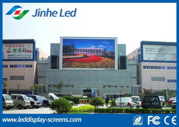Super Bright Waterproof Outdoor Led Displays 10mm Pixel Pitch , Energy Saving