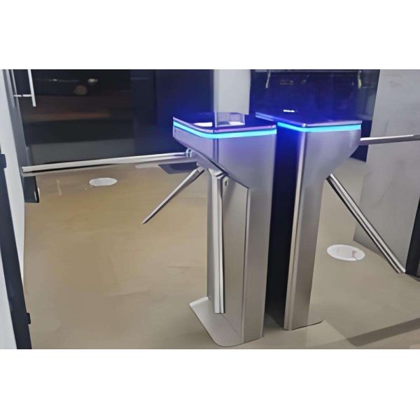 Anti Tailgating Tripod Turnstile Gate with LED Acrylic Top Panel and High Throughput for Seamless System Integration