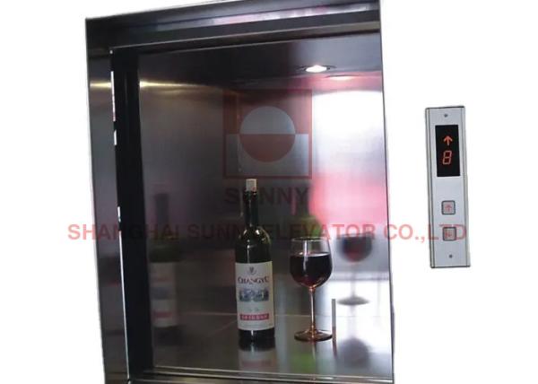 304 elevador pequeno mudo de aço inoxidável da casa de Elevator 0.25m/s do garçom