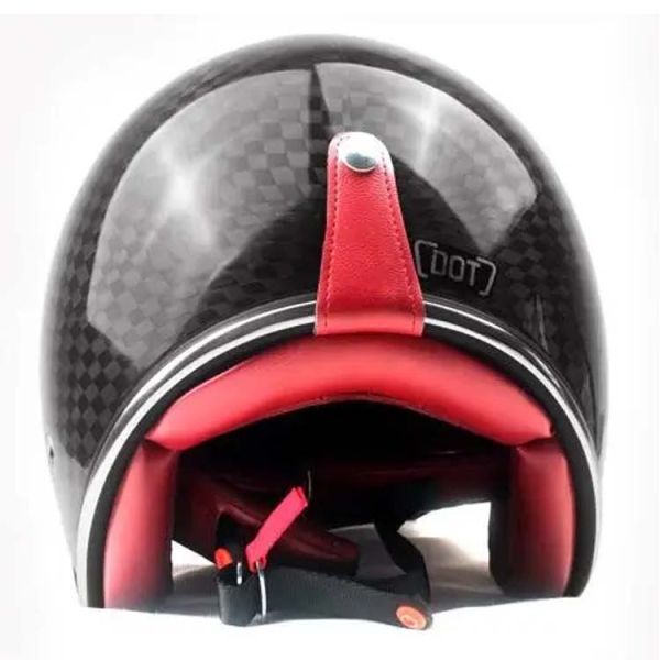 Carbon Fiber DOT Approved Double Visor Jet Helmet DOT 3/4 Open Face for S.M.L.XL.XXL
