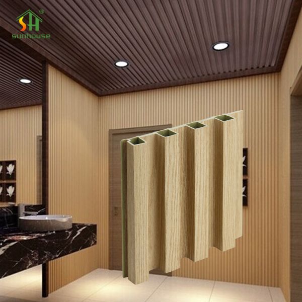 WPC Wall Panel Commercial Residential Cladding Application for Modern Building Decoration Application