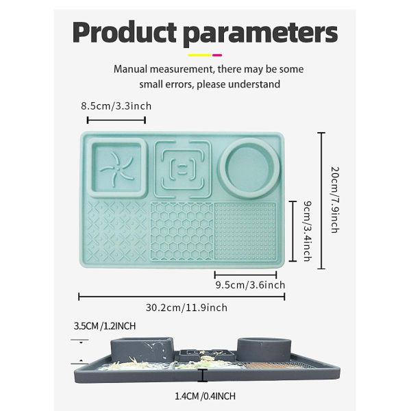 Dog Licking Mat Slow Food Bowl Food Grade Silicone With Suction Cup Pet Bowl