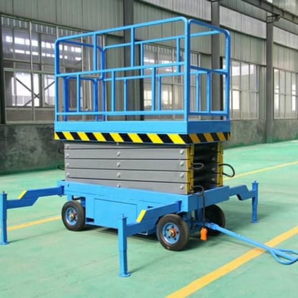 500 kg élévateur à ciseaux semi-électrique 6m hauteur plateforme mobile