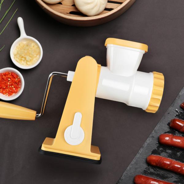 Sanitary Samona Fish Plastic Manual Meat Grinder 2.5L For Mincing Filling Sausage