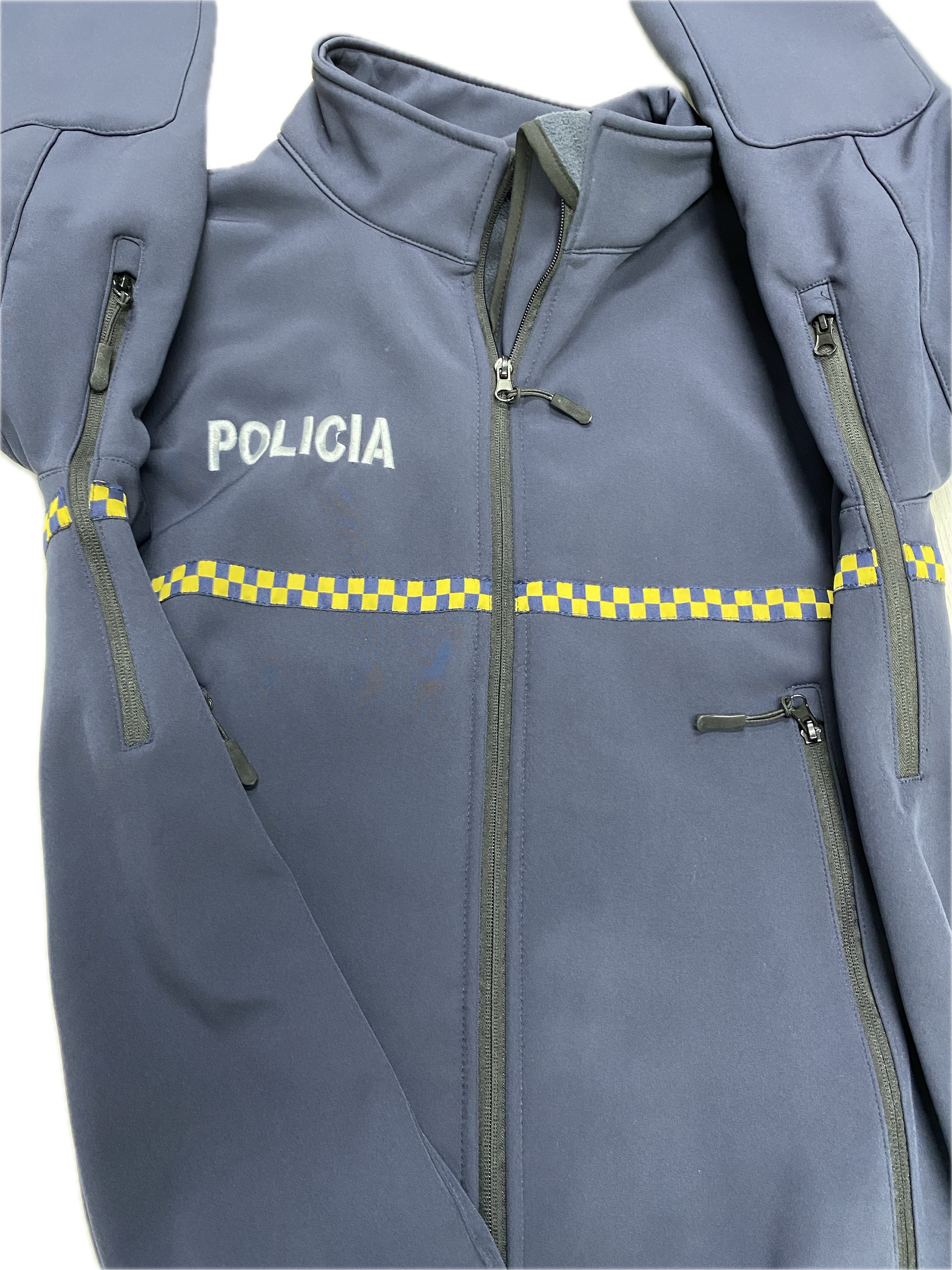 Hi-Vis Reflective Windproof Fleece Softshell Tactical Jacket Outdoor Duty Uniform Law Enforcement