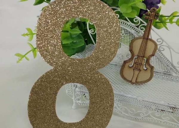 Hight 5  Christmas Festival Glitter Cardboard Letters , Number 8 Alphabet Glitter Letters