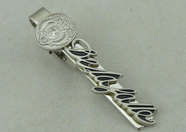 22 mm Special Cufflink Custom Tie Bars 3D Brass Stamped Silver