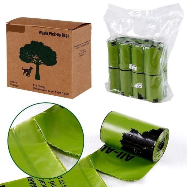 PLA кормы собаки 33cmx22cm Biodegradable кладет 18 микронов в мешки