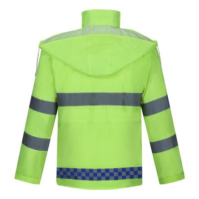 SGS Reflective Safety Rainwear Collar com capuz Hi Vis Rain Gear