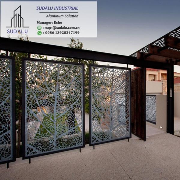 SUDALU 10 Years Warranty Outdoor Perforated Metal Laser Cut Aluminum Fence Panel from Foshan