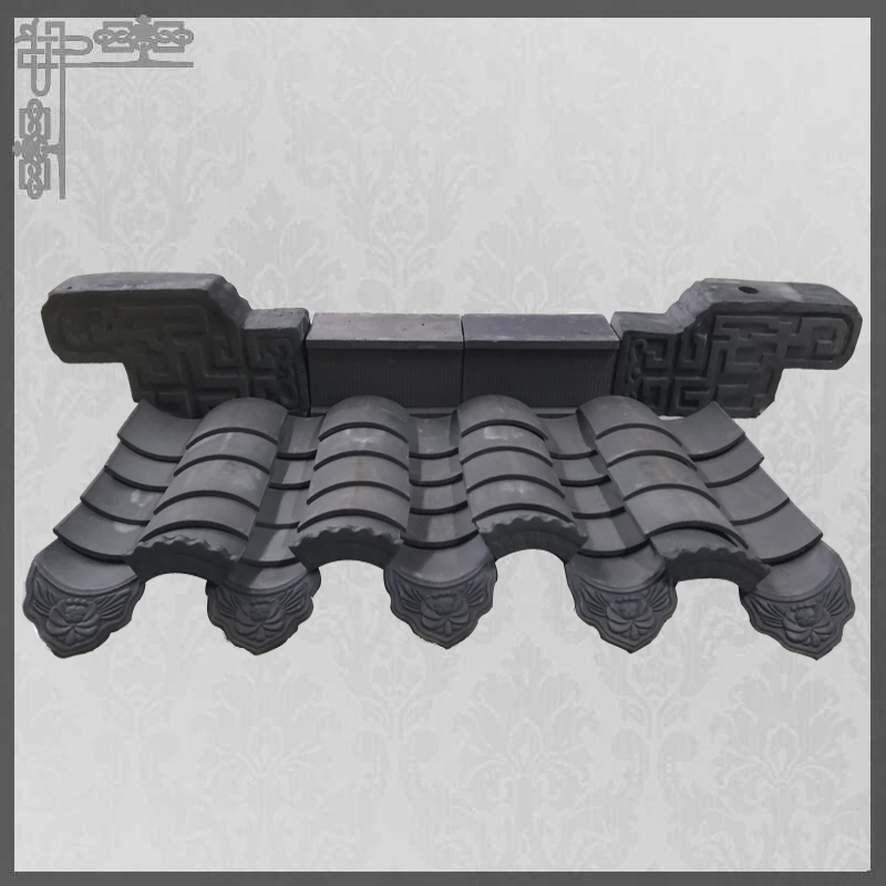 Плитки края крыши черепиц глины дизайна виллы серый цвет классической китайской естественный