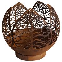 Manual de 800 mm de aço corten Propano Poço de incêndio de metal exterior Esfera de jardim