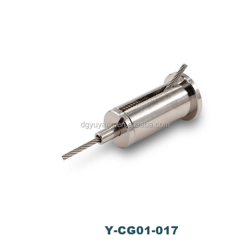 Adjustable Brass Cable Rope Gripper Efficient Stainless Steel Track Light Suspension Kit Cable Clips for Wire Hanging System