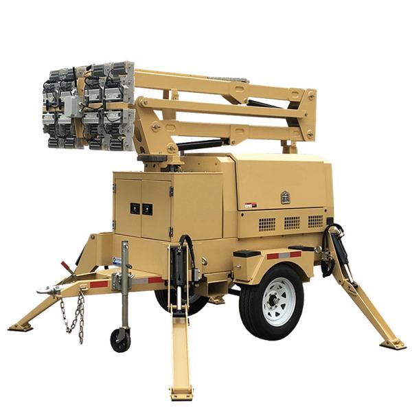 Mobile Light Tower Outdoor LED Lighting Tower 9m Hydraulic Mast Diesel Light Tower
