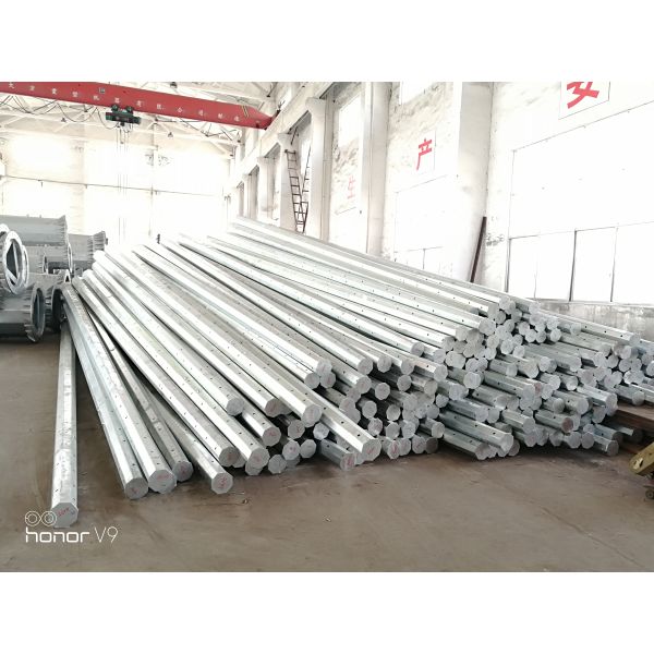 Philippines Nea Standard Q345 40FT Hot Dip Galvanized Power Line Steel Pole