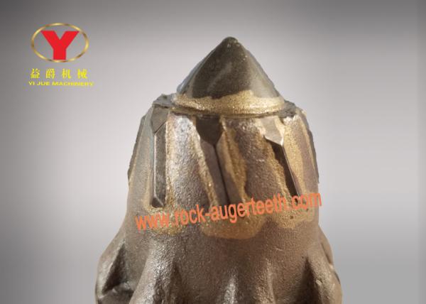 Eight Piece Robe Rock Auger Bullet Teeth 125mm Height For Coal Mining