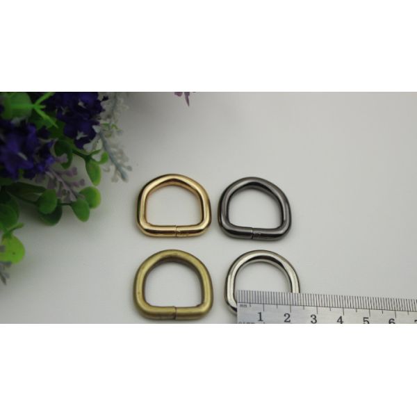 Low cost bag accessories open iron wire d ring,20mm metal d ring for handbag