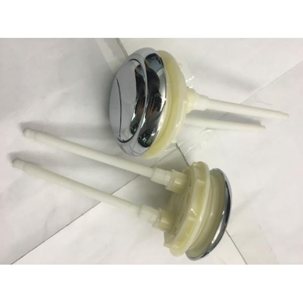 White Small Double Flush Toilet Button Circle Key Switch Customized Size
