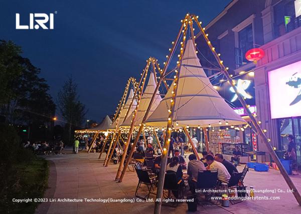 Waterproof Outdoor Wood Desert Tipi Bamboo Hotel Tents Poles for Party and Event