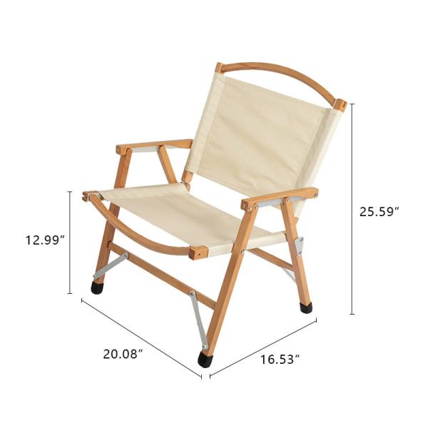 Foldable Oaken Camping Chair 140KG Capacity Oxford Fabric