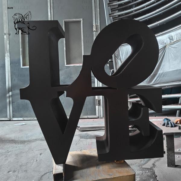 Corten Steel LOVE Sculpture Garden Metal Art Abstract Home Decoration Modern Pop Design