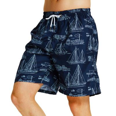Pantalões de banho de luxo feitos sob medida padrão de tricô 100% poliéster para uso na praia