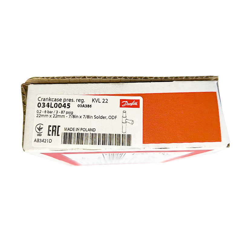 клапан 034l0045 9/8in cpr рефрижерации kvl22 припой 7/8in x 7/8in, ODF 22mm x 22mm от Danfoss, сделанного в ПОЛЬШЕ