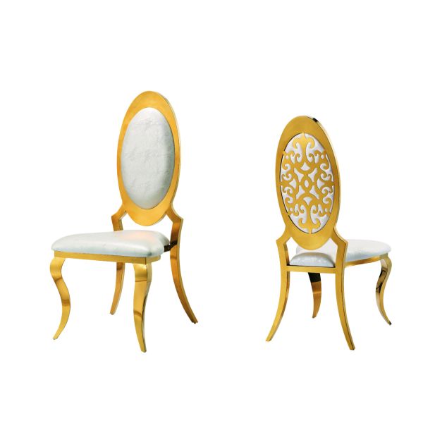 Gold Stainless Steel Wedding Banquet Chair For Restaurant Hotel
