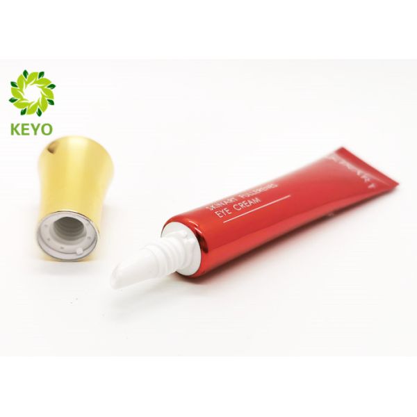 20g Plastic Material Cosmetic Cream Tube With Golden Color Screw Cap