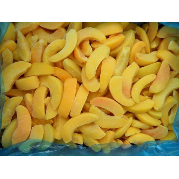 BRC New Crop 1/8 Cut IQF Frozen Peach Slices