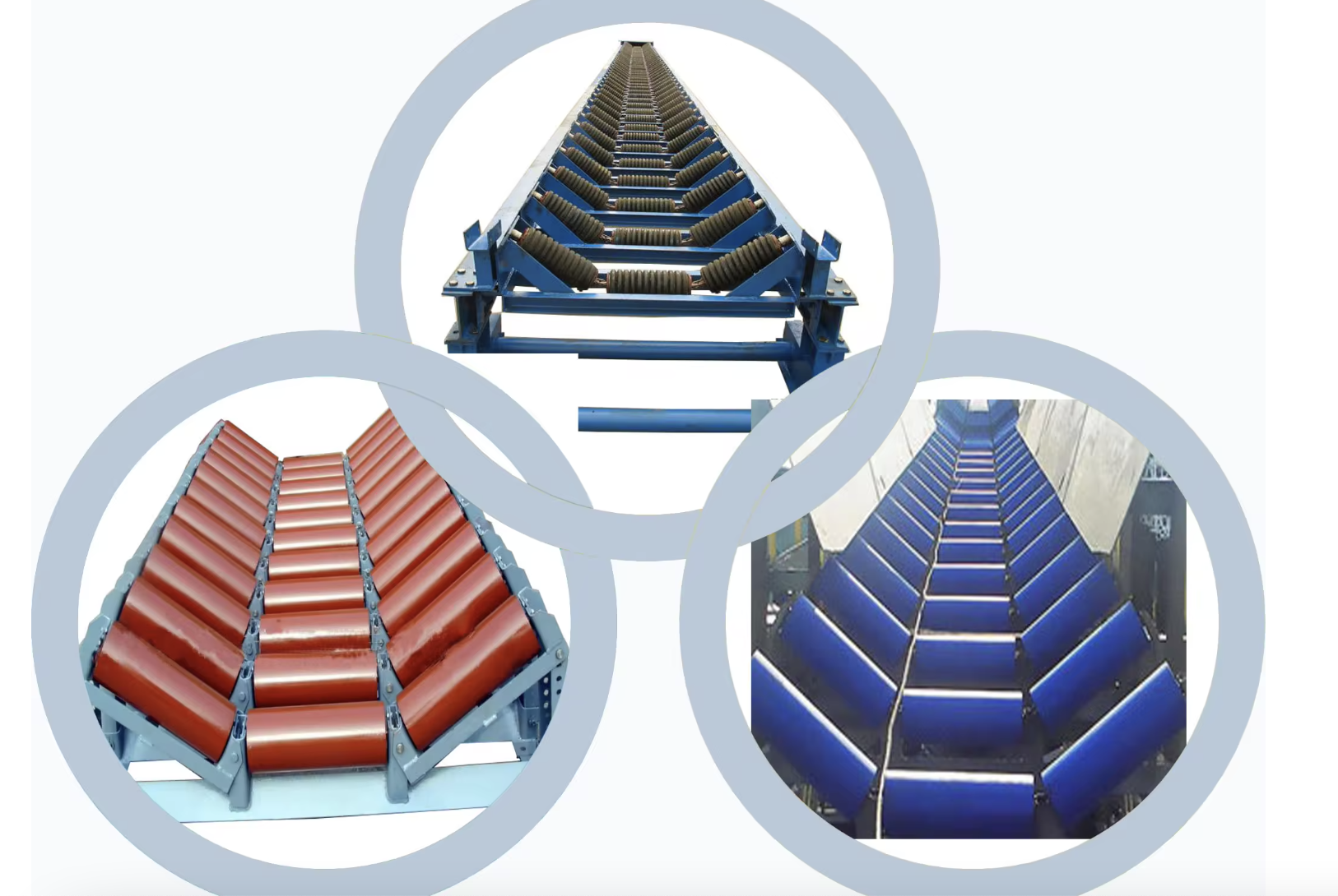 DTII Type Belt Conveyor Roller Conveyor Belt Drive Roller Heavy Duty Conveyor Belt Rollers