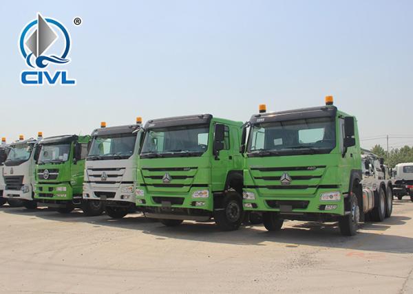 Desiel Fuel Prime Mover Truck , Sinotruk Howo 4x2 6x4 371hp Tractor Tow Truck