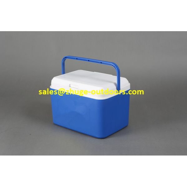 Portable 8 Liter Blue Plastic Ice Cooler Box