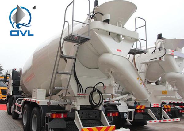 Self Loading Concrete Howo 8x4 Mixer Trucks EURO2 Standard Diesel Truck