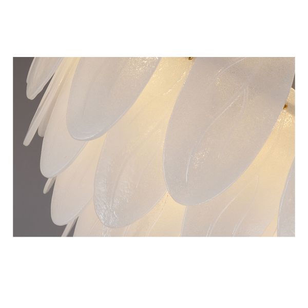 Modern chandeliers for living room glass round art décor leaf chandelier(WH-MI-320)