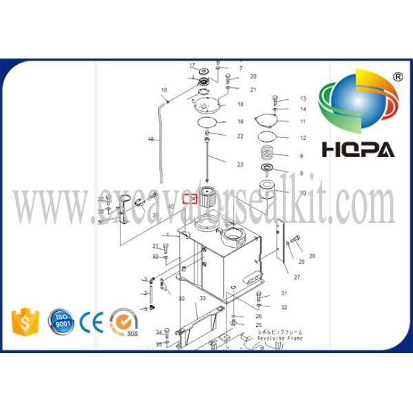 o Assy do retorno hidráulico do Stainer do filtro da máquina escavadora 21W-60-41150 cabe KOMATSU PC78US-6